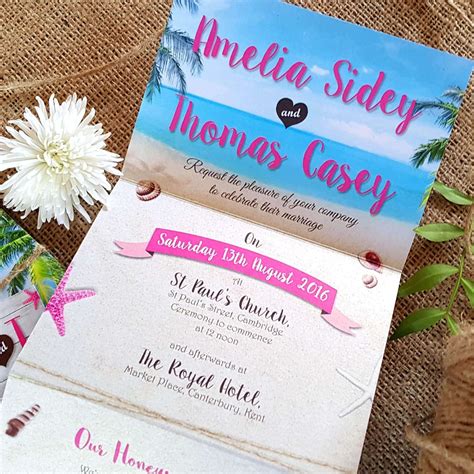 Beach Destination Wedding Invitations – Sienna Mai
