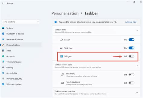 Remove Widgets From Taskbar 的图像结果