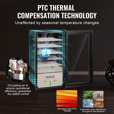 VEVOR Electric Cigar Humidor, 82L Cigar Humidor Cabinet with Cooling ...