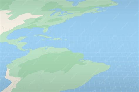 Grenada highlighted on a detailed map geographic location of grenada | Premium Vector