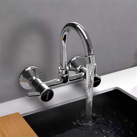 Cera F1015501 Sink mixer (wall mounted) with 190mm (7.5") long swivel ...