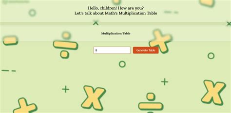 Image result for Multiplication Table JavaScript