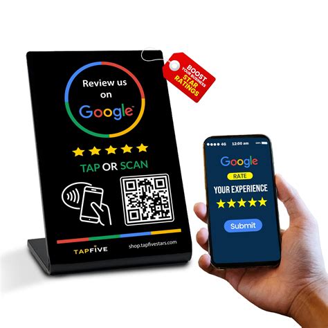 TapFive Google Review Tap Stand
