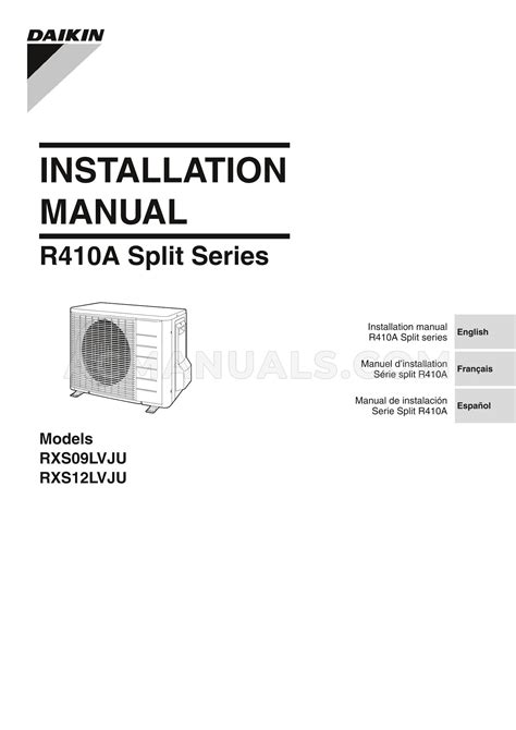 Daikin 1311441 Installation Manual