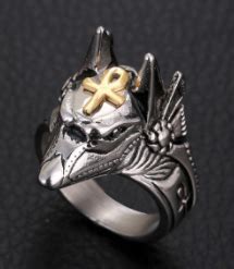 Wholesale ANUBIS EGYPTIAN GOD WITH ANHK METAL RING (sold by the piece ...
