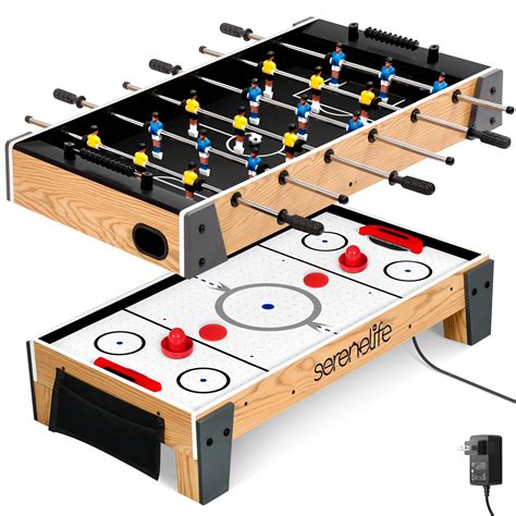 Amazon.com: SereneLife 38” Table Top Air Hockey and 40” Foosball Set, 2 ...