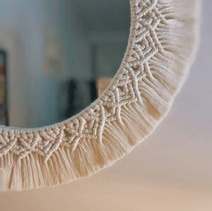 RAJDEEP COLLECTION Macrame Wall Hanging ROUND Mirror for Wall Décor ...