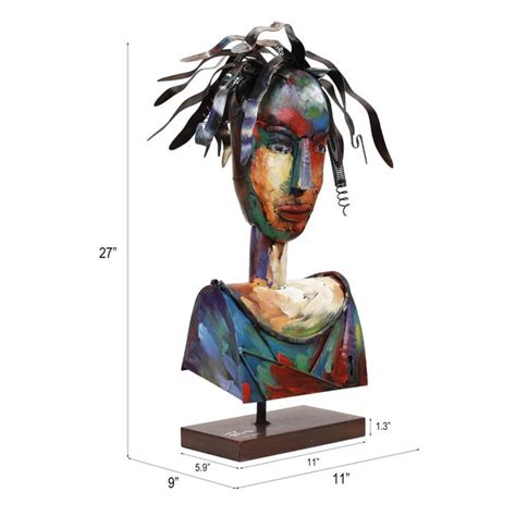 Empire Art Direct Contemporary Metal Sculpture 27-in H, Hand-Painted ...