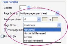 Print multiple pages per sheet using Acrobat or Reader
