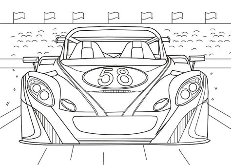 Printable Racing Car coloring page - Download, Print or Color Online ...