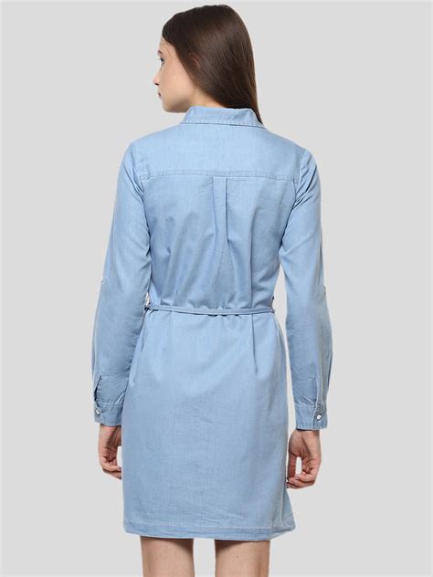 Women's Denim Stylish Triangular Pocket Style Dress – Stylestone