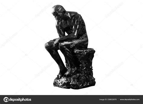 Thinker Statue Silhouette