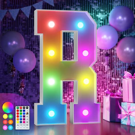 Snapklik.com : Imprsv 3FT Colorful Marquee Letters R, 18 Colors Large ...