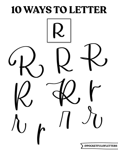10 Ways to Letter R | Hand lettering alphabet fonts