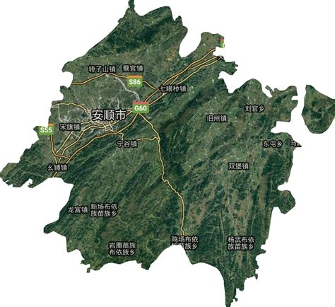 安顺市高清卫星地图,Bigemap GIS Office