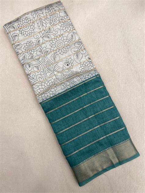 Kalamkari Design Assam Silk Saree – Kanjeevaram Silk Mandir