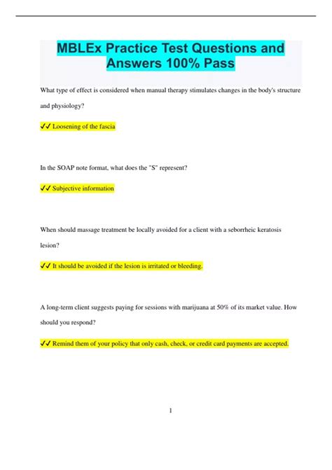 MBLEx Practice Test Questions and Answers 100% Pass - MBLEx Practice ...