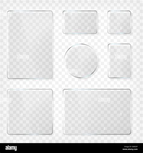 Glass plates set Stock Vector Image & Art - Alamy
