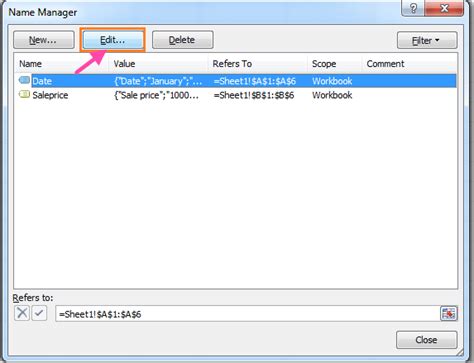 Image result for Excel Define Dynamic Range