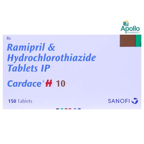 Cardace H 10 Tablet | Uses, Side Effects, Price | Apollo Pharmacy