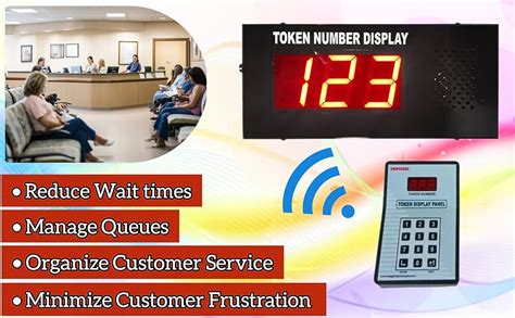 Swaggers Wireless Token Display System with Ding Dong Sound-2 .3 inch ...