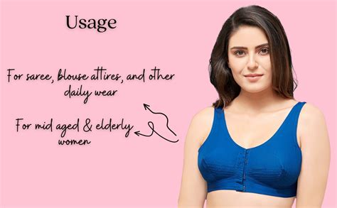Naidu Hall Women's Full Coverage Cotton Front Open Saree Bra for Women ...