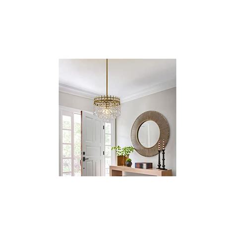 Buy WABON Modern Crystal Chandelier, Round Gold Crystal Chandelier ...
