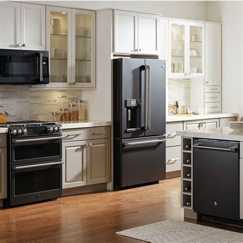 Modern Kitchen with Black Appliances
