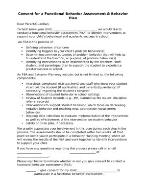 BIP / FBA Consent Doc Template | pdfFiller