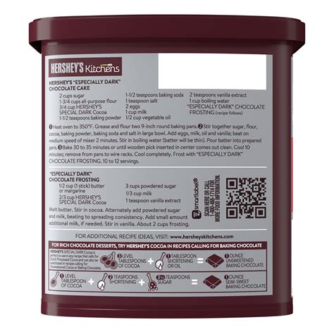 HERSHEY'S COCOA SPECIAL DARK 100% Cacao Cocoa, 8 oz can