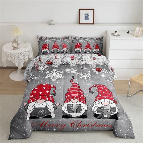 Amazon.com: Xmas Gnomes Duvet Insert For Kids, Santa Claus Snowflake ...
