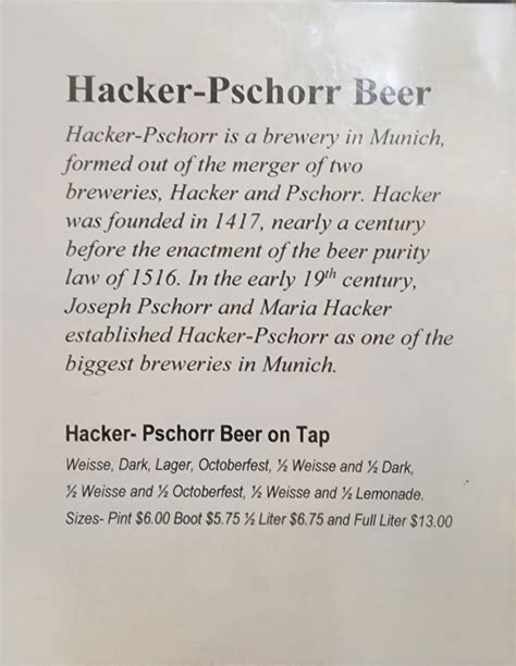 Menu at Bavarian Inn restaurant, Lena, 104 E Main St