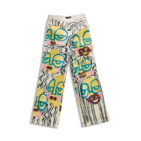 ARTFACE GRAFFITI PANT IN CREAM ONE OF ONE – JAYWALKING