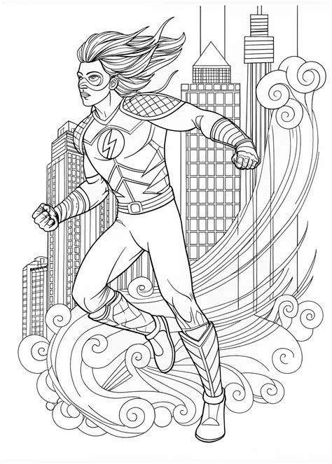 Flash Art Coloring Pages