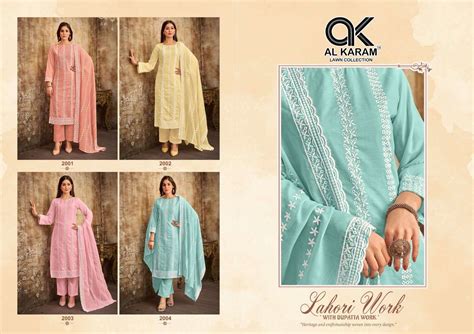 AL KARAM LAHORI COTTON FANCY EMBROIDERY WORKS SUITS AT BEST ONLINE RATE ...