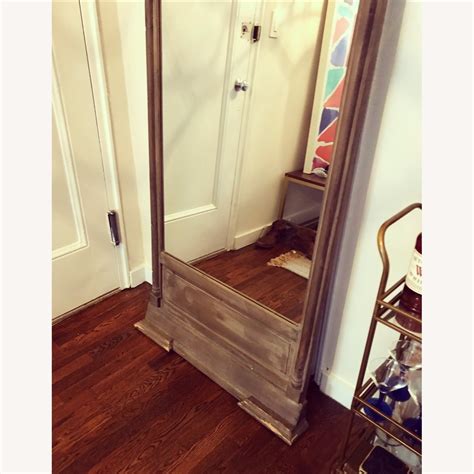 Restoration Hardware Wood Floor Mirror - AptDeco