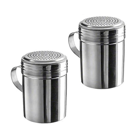 (Pack of 2) 10 oz Stainless Steel Dredges With Handle : Amazon.in: Home ...