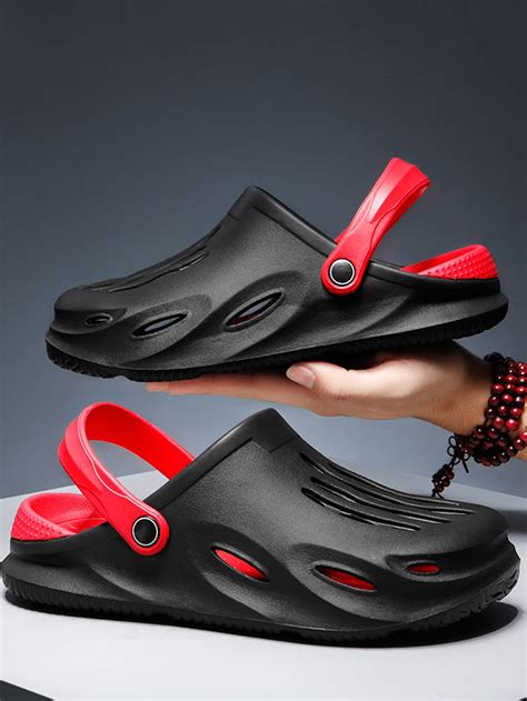 Men Two Tone Vented Clogs | Mens beach shoes, Mens sandals, Beach shoes