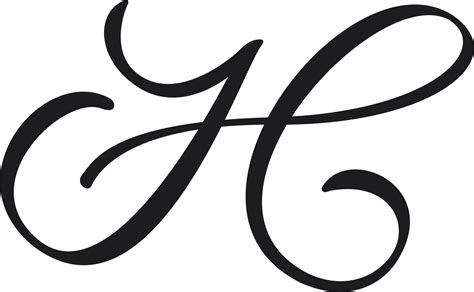 Fancy Cursive Capital H