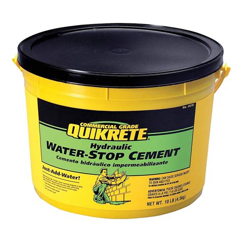 The Quikrete Companies - 4.5 kg Pail Grey Hydraulic Water Stop Cement ...