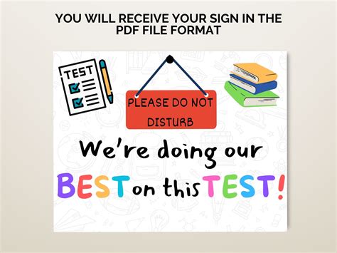 Do Not Disturb Testing Sign, Testing Do Not Disturb Door Sign ...