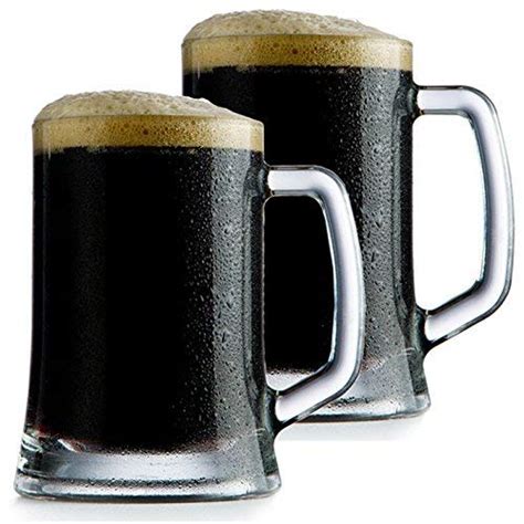 Buy PrimeWorld Glass Beer Mug - 2 Pieces, Clear, 660 ml Online at Low ...