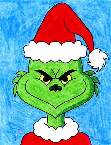 Easy How to Draw the Grinch Tutorial Video, Grinch Coloring Page
