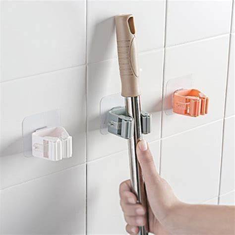 Wall Mounted Mop Holder, Furniture & Home Living, Bathroom & Kitchen ...