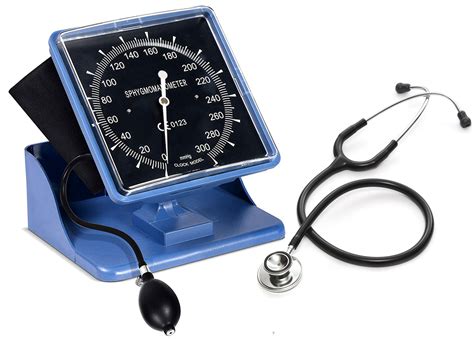 Desk and Wall Type Aneroid Sphygmomanometer with Stethoscope BP Desktype and Wall Type Blood ...