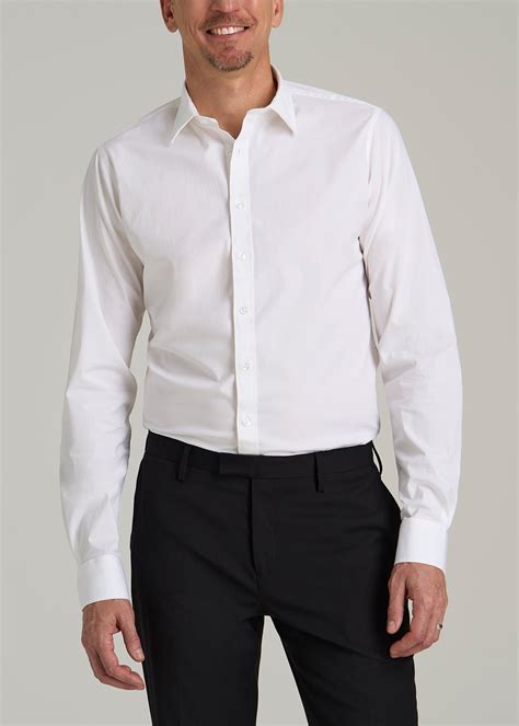 Mens Tall Shirts: Men's Tall Easy Care Bright White Shirts – American Tall