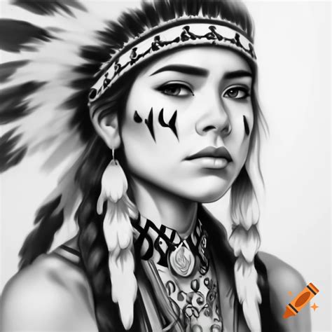 Detailed painting of a sleeping native american girl in kandinsky style ...