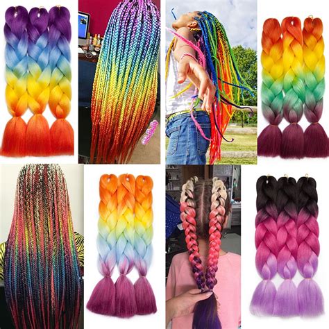 Benehair Jumbo Braiding Hair Extensions 24" Afro Box Braids Crochet ...