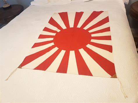 Vintage WW2 Japanese Naval Rising Sun Flag 38" x 37 1/4" NICE Original ...
