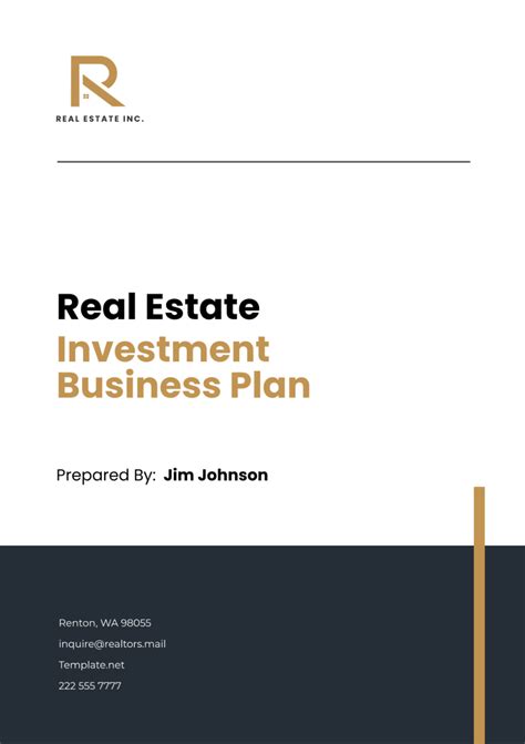 Real Estate Business Plan Template 的图像结果
